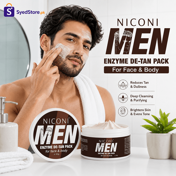 Buy Niconi Men Enzyme De-Tan Pack For Face & Body thumbnail 3
